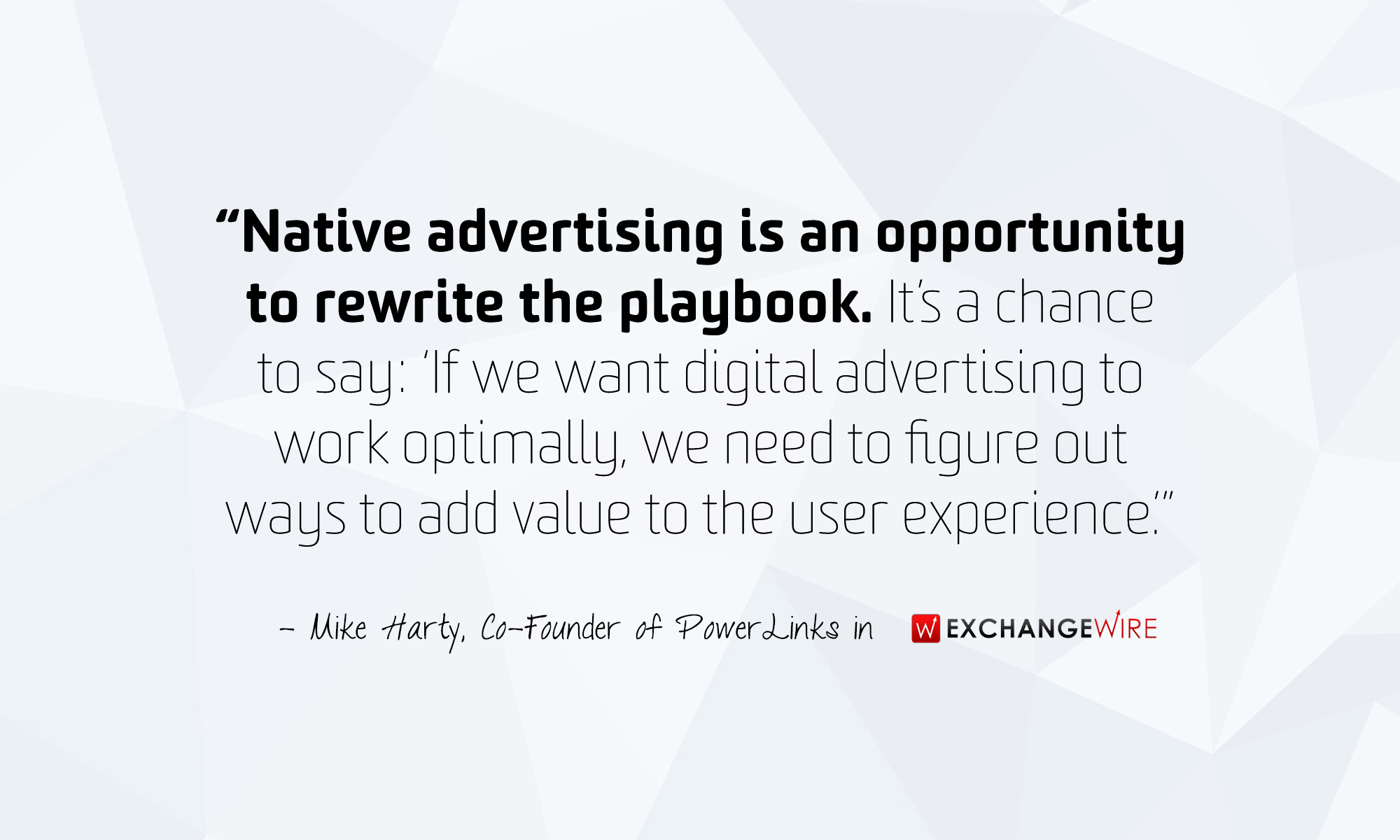 Native Advertising - Mike Harty ExchangeWire March 2015
